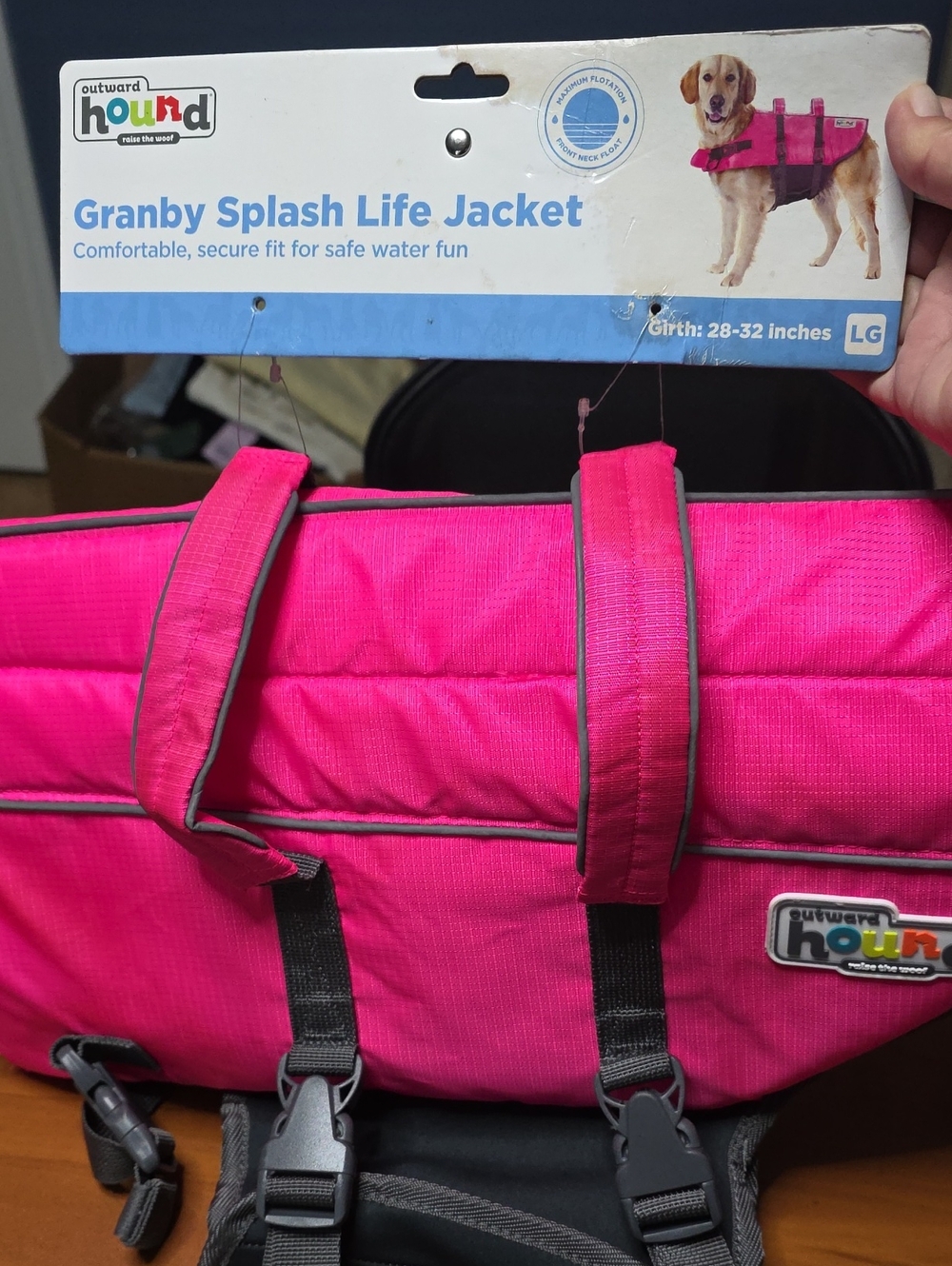 Outward Hound Hot Pink Granby Splash Life Jacket
